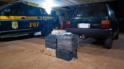 Polícia Rodoviária Federal apreende 100 kg de maconha em Água Clara