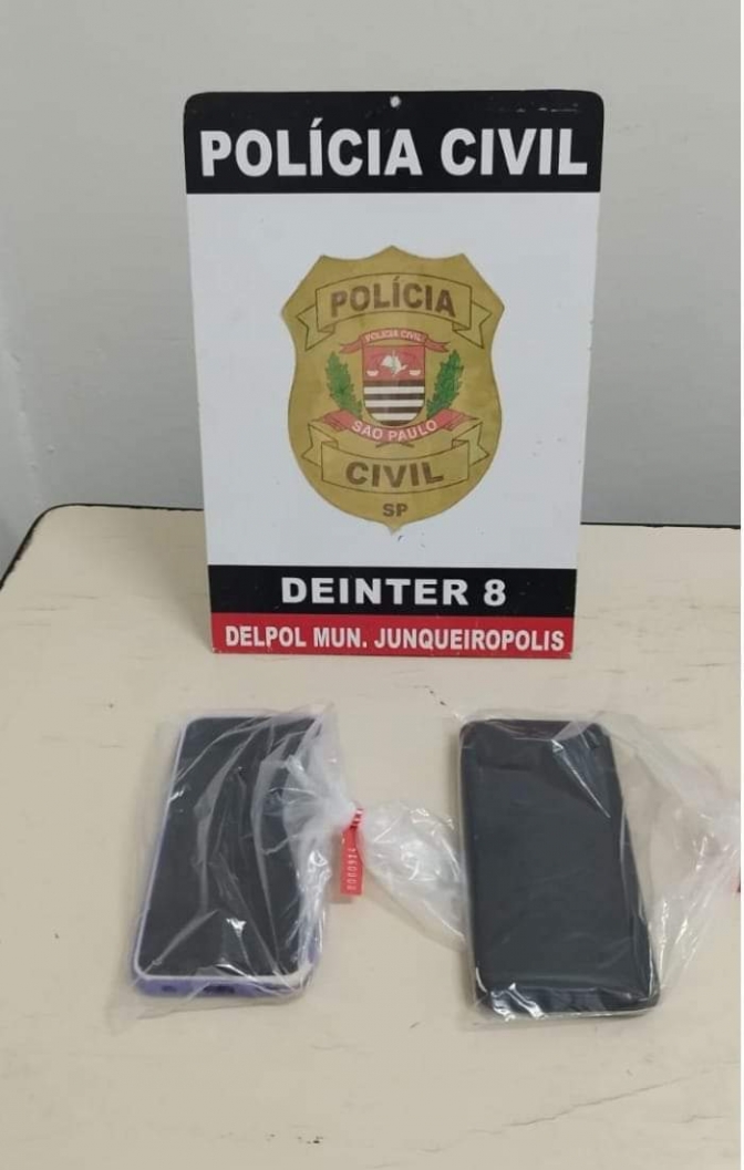 POLÍCIA CIVIL IDENTIFICA SUSPEITO E RECUPERA DOIS APARELHOS CELULARES FURTADOS EM JUNQUEIRÓPOLIS