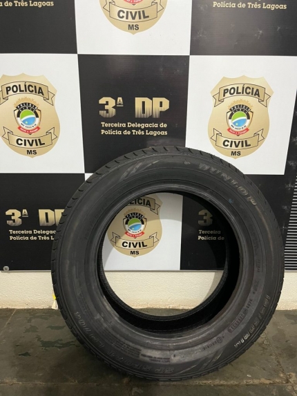 Polícia Civil prende ladrão em flagrante e recupera pneu furtado em Três Lagoas
