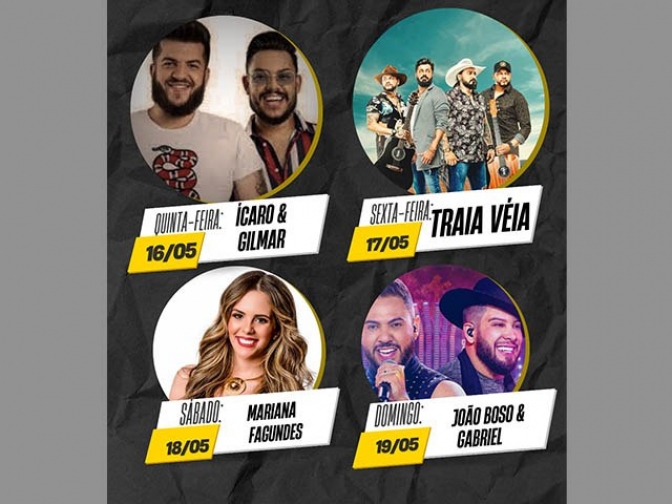 Prefeitura de Nova Independência divulga grade de shows da Festa do Peão