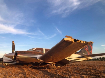 Avião faz pouso forçado em pista do aeródromo de Birigui
