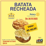 Rotary Clube e a Casa da Amizade de Andradina realizam a promoção da Batata Recheada