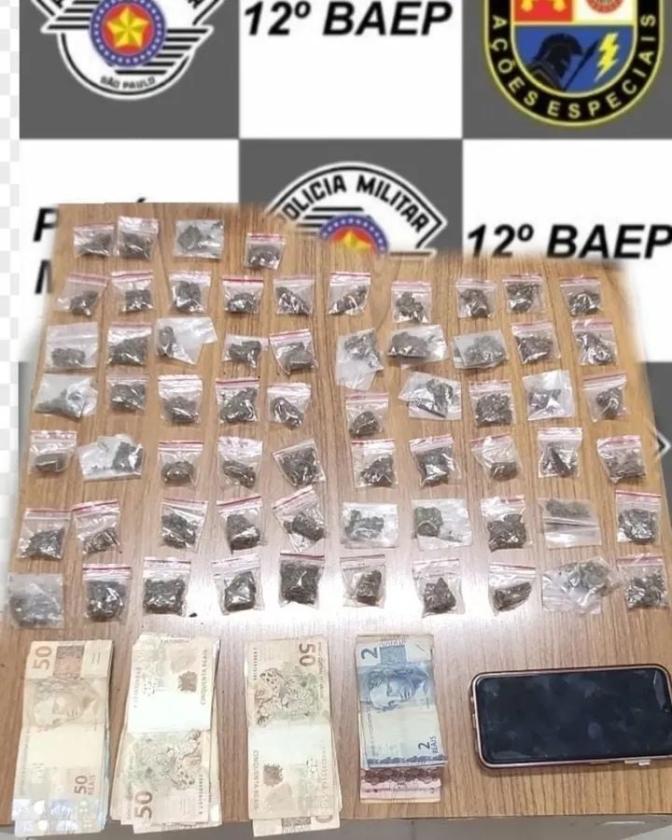 BAEP de Araçatuba prende indivíduo por tráfico de drogas, alvo de combate ao crime bairro Porto Real