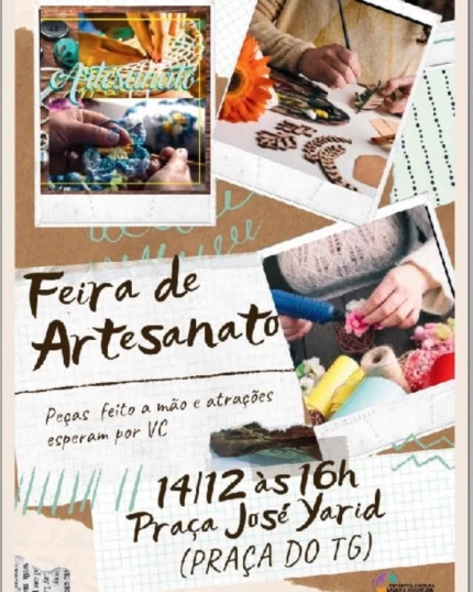 Em Andradina Feira de Artesanato na Praça José Yarid!