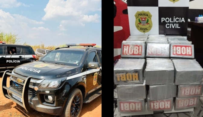DEIC faz campana durante três dias e apreendem 220 tijolos de cocaína em canavial de Bento de Abreu