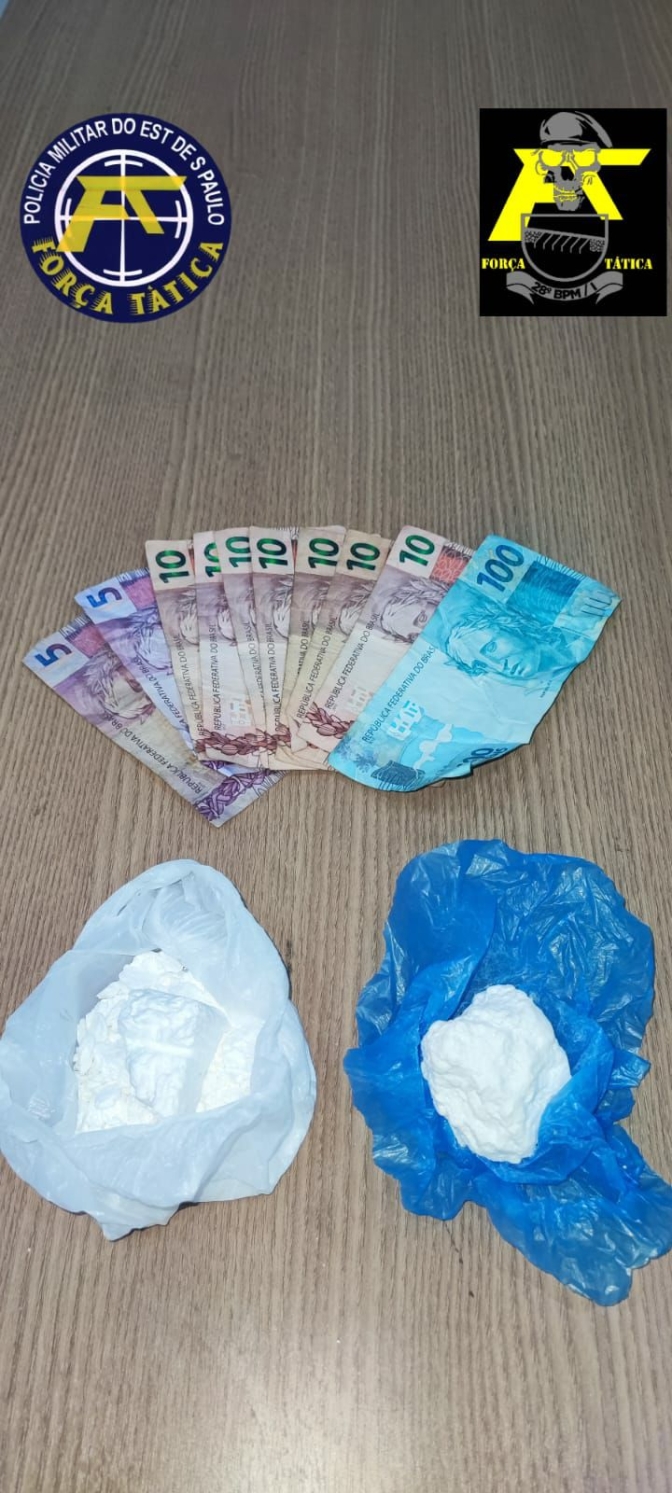 Força Tática prende dupla por tráfico de drogas após acompanhamento policial em Andradina