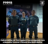 Policial Militar de Três Lagoas é homenageada com a medalha Tenente-Coronel PM Ana Neize Baltha