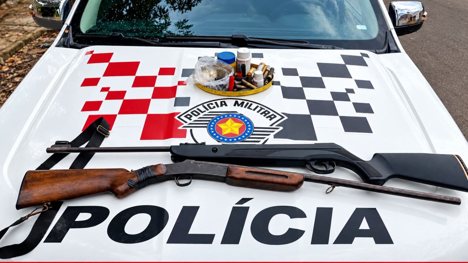 Polícia Militar prende homem após agredir a companheira e posse ilegal de arma de fogo em Mirandópolis (SP) 